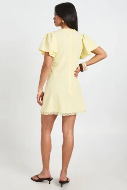 Mini Robe À Bordure En Dentelle Petite Taille