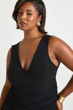 Mini robe corset à détail de décolleté plongeant