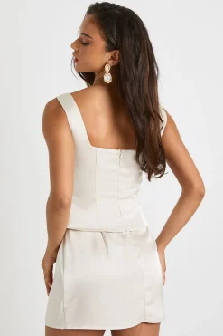 boohoo Mini robe corset en satin<Femme Robes Corset|Robes Moulantes