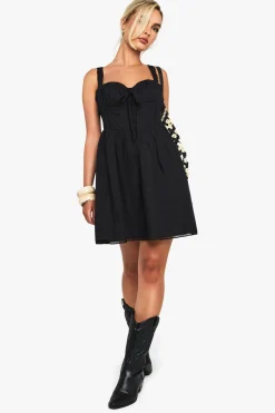 boohoo Mini robe de laitière en coton<Femme Robes Patineuses|Robes