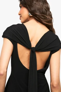 Mini robe à dos plongeant avec nœud