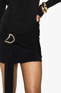 Mini robe drapée asymétrique