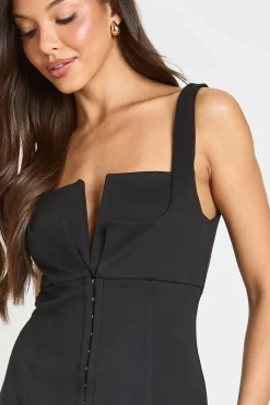 Mini Robe À Détail Corset Avec Agrafes