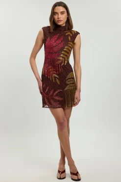 Mini-robe À Détails De Perles Tropicales Petite