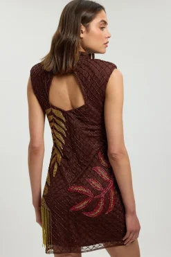 Mini-robe À Détails De Perles Tropicales Petite