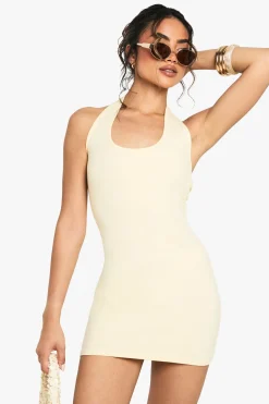 Mini robe à encolure halter