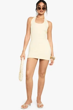 Mini robe à encolure halter