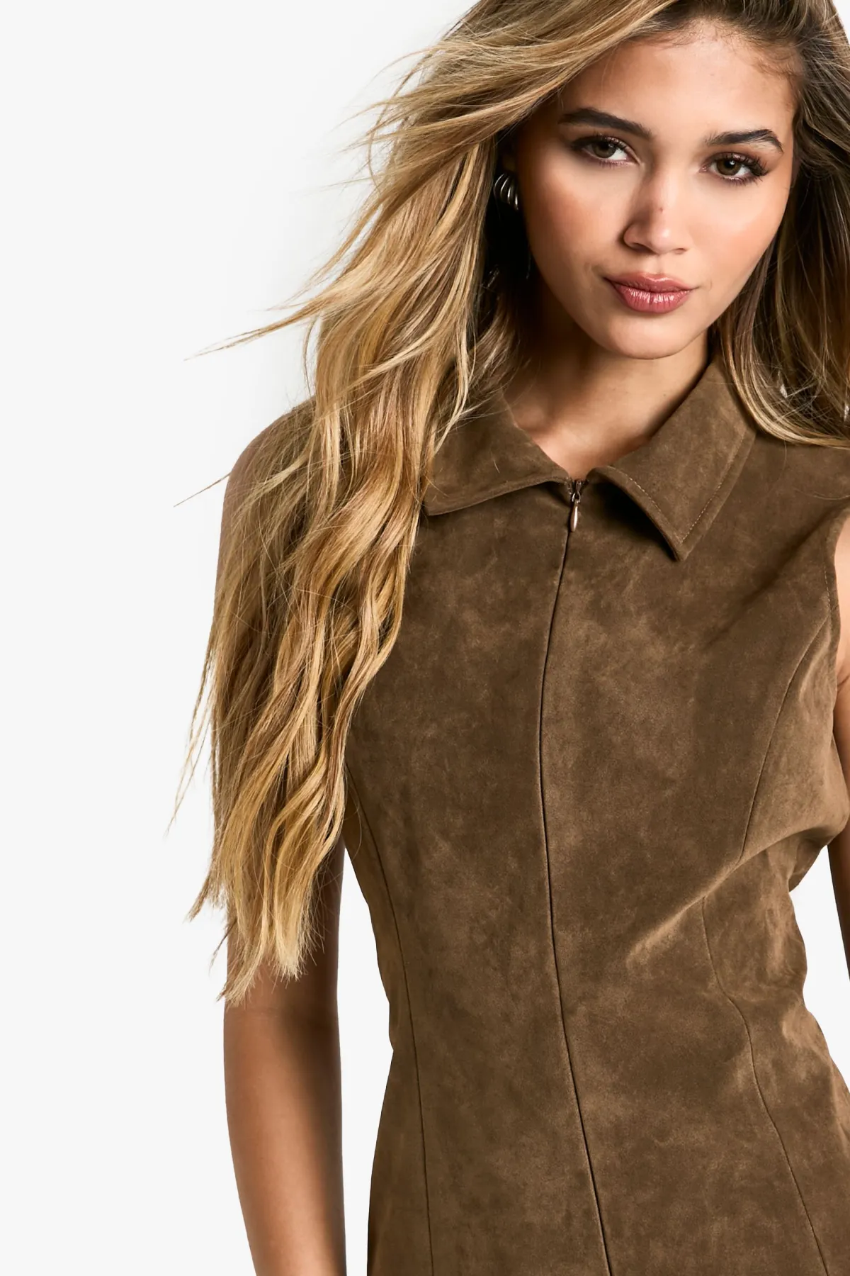 boohoo Mini robe en daim à jupe tennis<Femme Looks Preppy|Robes