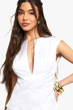 Mini robe en satin avec poche avant