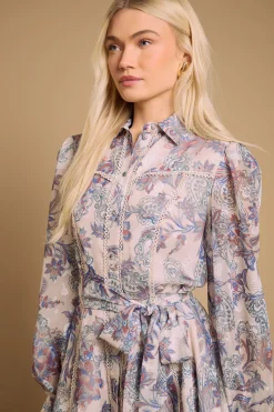 Oasis Mini Robe Florale Dévorée<Femme Toutes Les Robes|Robes À Manches Longues