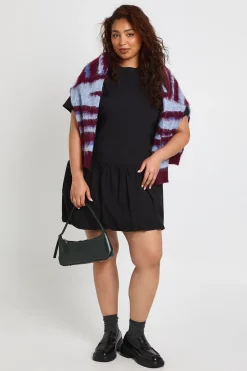 Mini robe Plus à ourlet tombant et boule bouffante