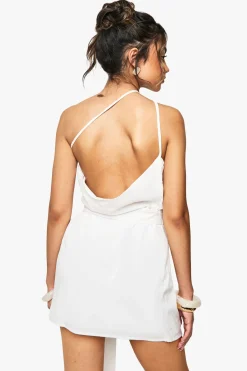 boohoo Mini-robe portefeuille effet lin<Femme Toutes Les Robes|Robes