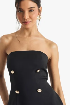boohoo Mini robe structurée sur mesure à détail bouton<Femme Tailleurs|Robes