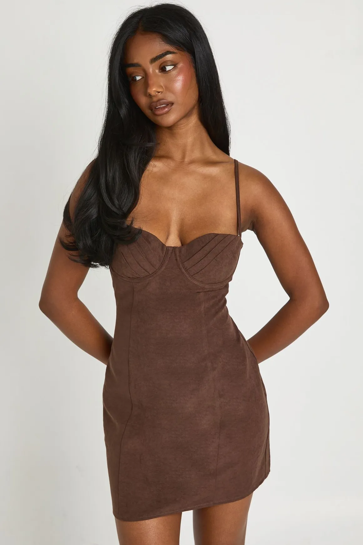 Mini Robe Tissée À Texture Douce Avec Détails À Bonnets
