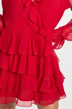 Mini Robe À Volants En Mousseline Pour Petite Taille