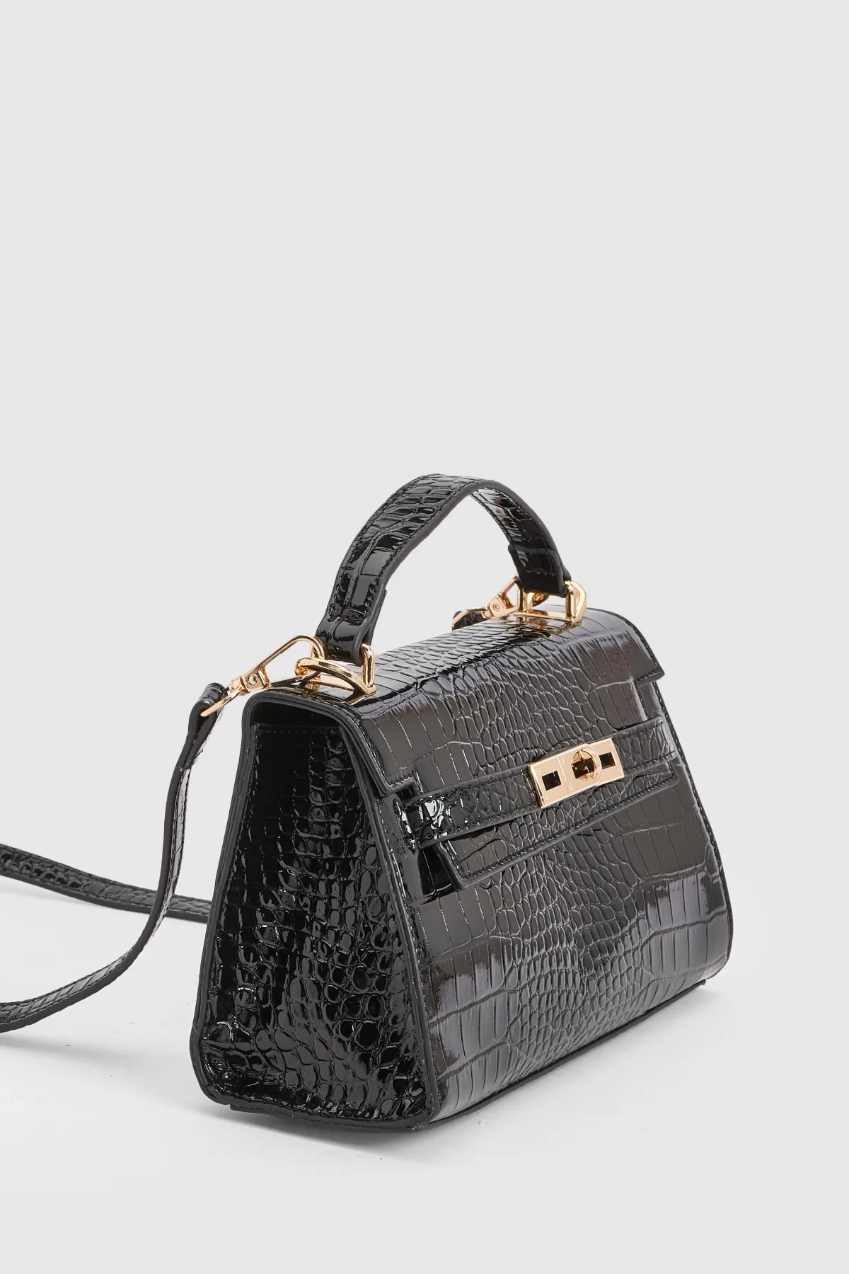 boohoo Mini Sac À Détail Boucle Et Sangle Effet Croco< Sacs À Bandoulière|Sacs Bandoulière