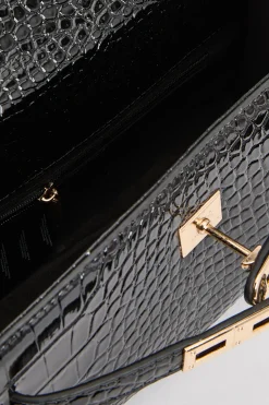 boohoo Mini Sac À Détail Boucle Et Sangle Effet Croco< Sacs À Bandoulière|Sacs Bandoulière