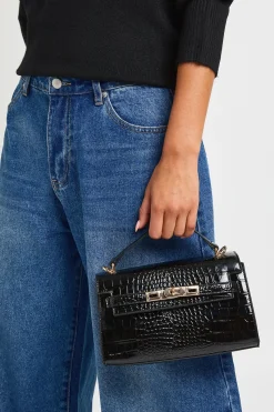boohoo Mini Sac À Détail Boucle Et Sangle Effet Croco< Sacs À Bandoulière|Sacs Bandoulière