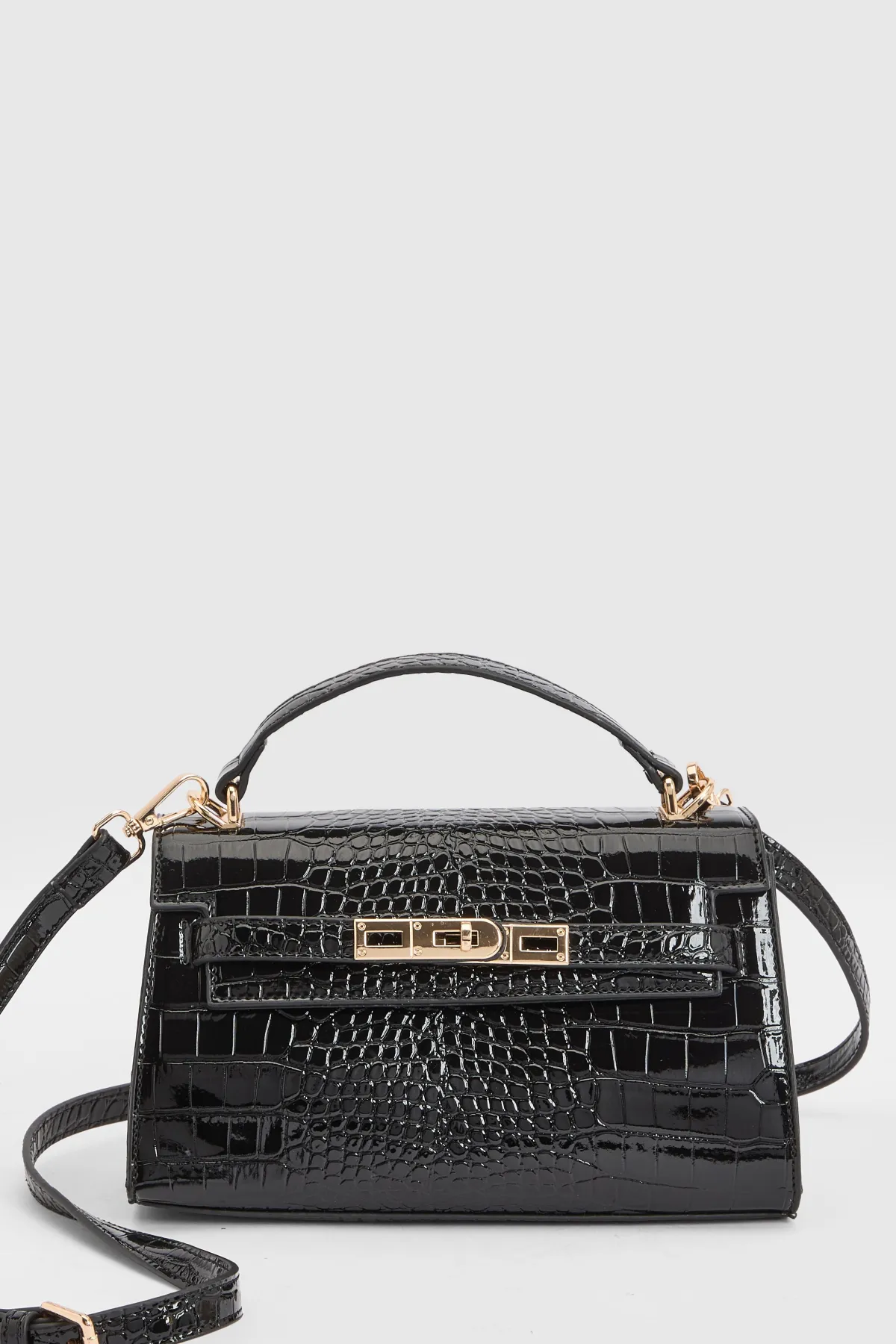 boohoo Mini Sac À Détail Boucle Et Sangle Effet Croco< Sacs À Bandoulière|Sacs Bandoulière