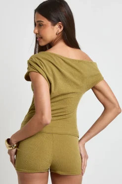 boohoo Mini Short Texturé Avec Ornement Fleur<Femme Shorts