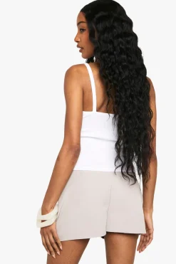 Mini-skort tissé basique