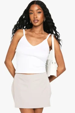Mini-skort tissé basique