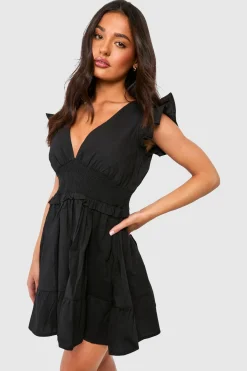 Mini Taille Froncée En Popeline De Coton Petite