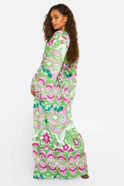 boohoo Mixed Print Split Front Maxi Skirt<Femme Jupes|Jupes
