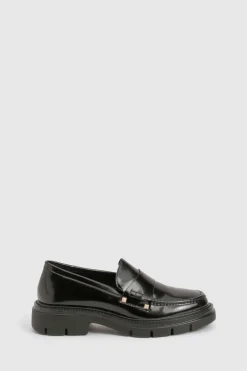 boohoo Mocassin patenté massif< Mocassins|Chaussures Plates