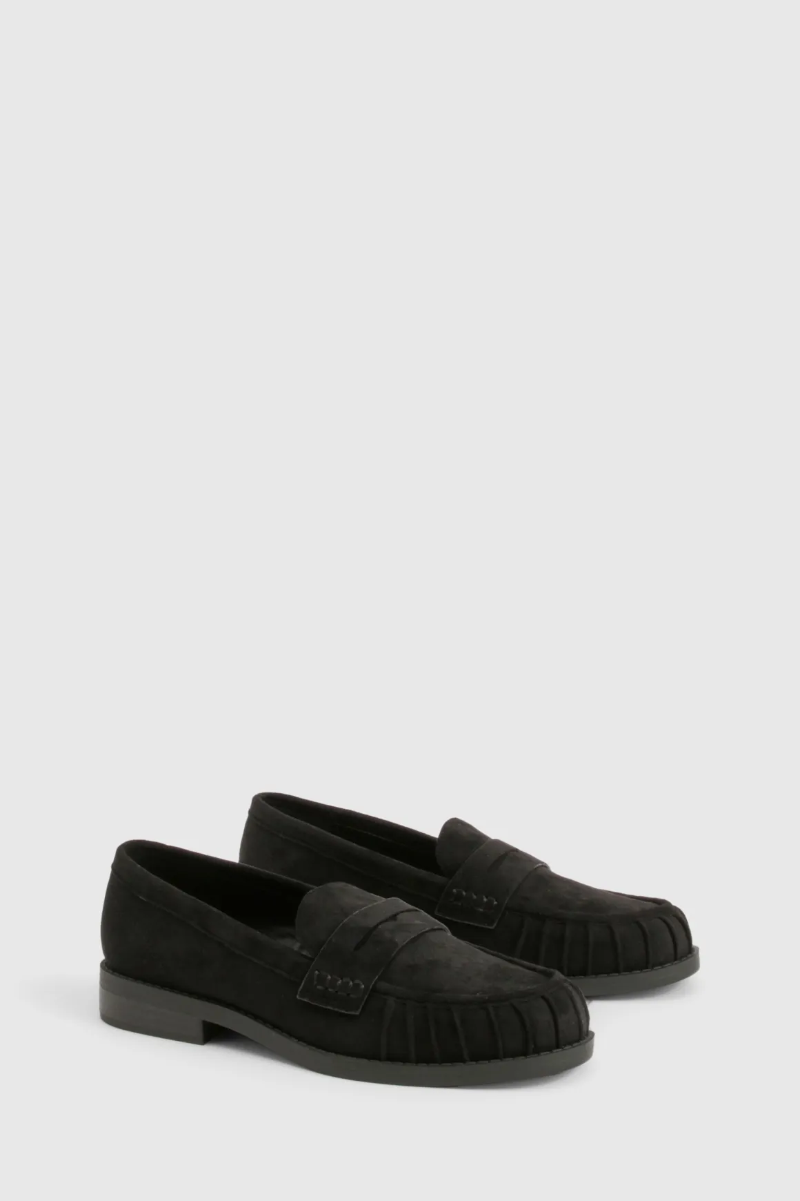 Mocassins basiques froncés en synthétique