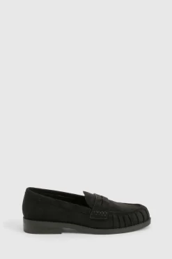Mocassins basiques froncés en synthétique