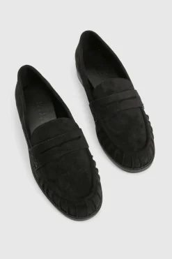 Mocassins basiques froncés en synthétique