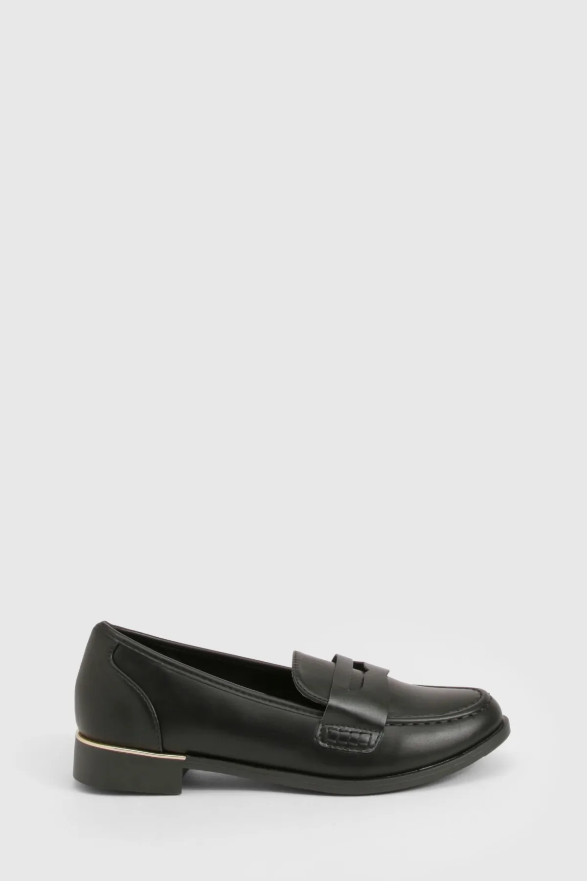 boohoo Mocassins basiques à garniture dorée<Femme Chaussures De Bureau|Basiques