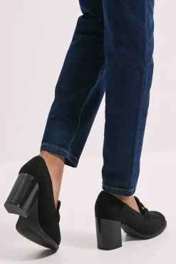 Mocassins Benita Coupe Large en synthétique avec Détail Mors et Talon Bloc Haut