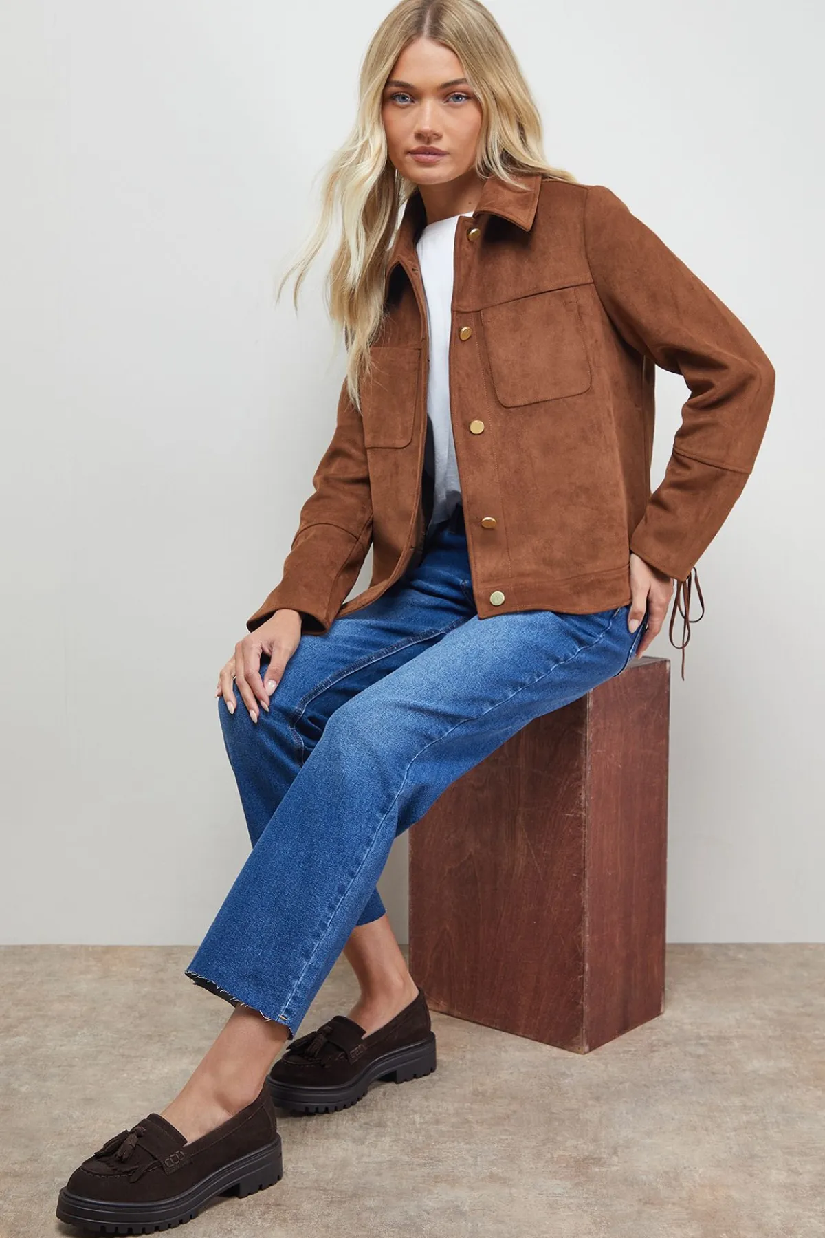 Oasis Mocassins Chunky à Pompons en Daim Brooker< Looks Chocolat|Mocassins
