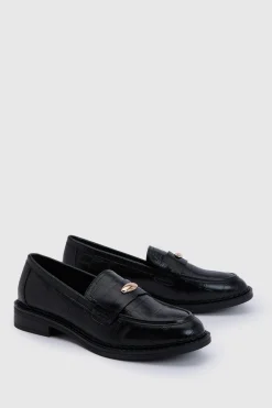 Mocassins Coupe Large À Détails Ornementaux Effet Croco