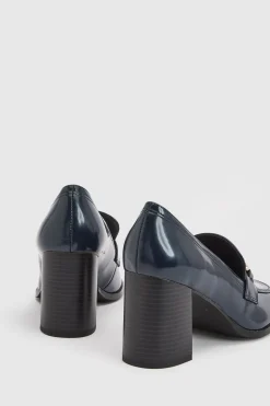 Mocassins Daffie à Talon Bloc Haut avec Détail Mors