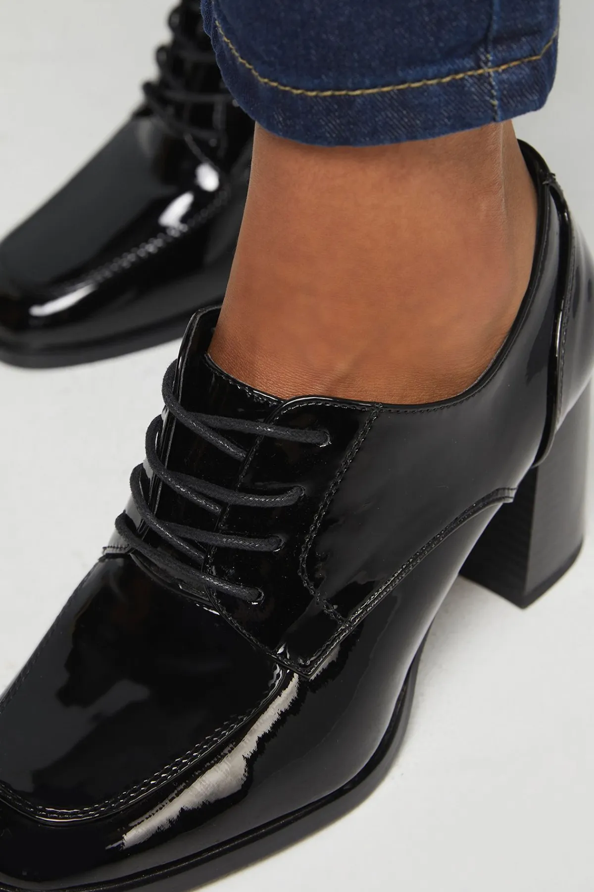Wallis Mocassins Dante à Lacets et Talon Bloc Haut< Escarpins|Chaussures À Talons