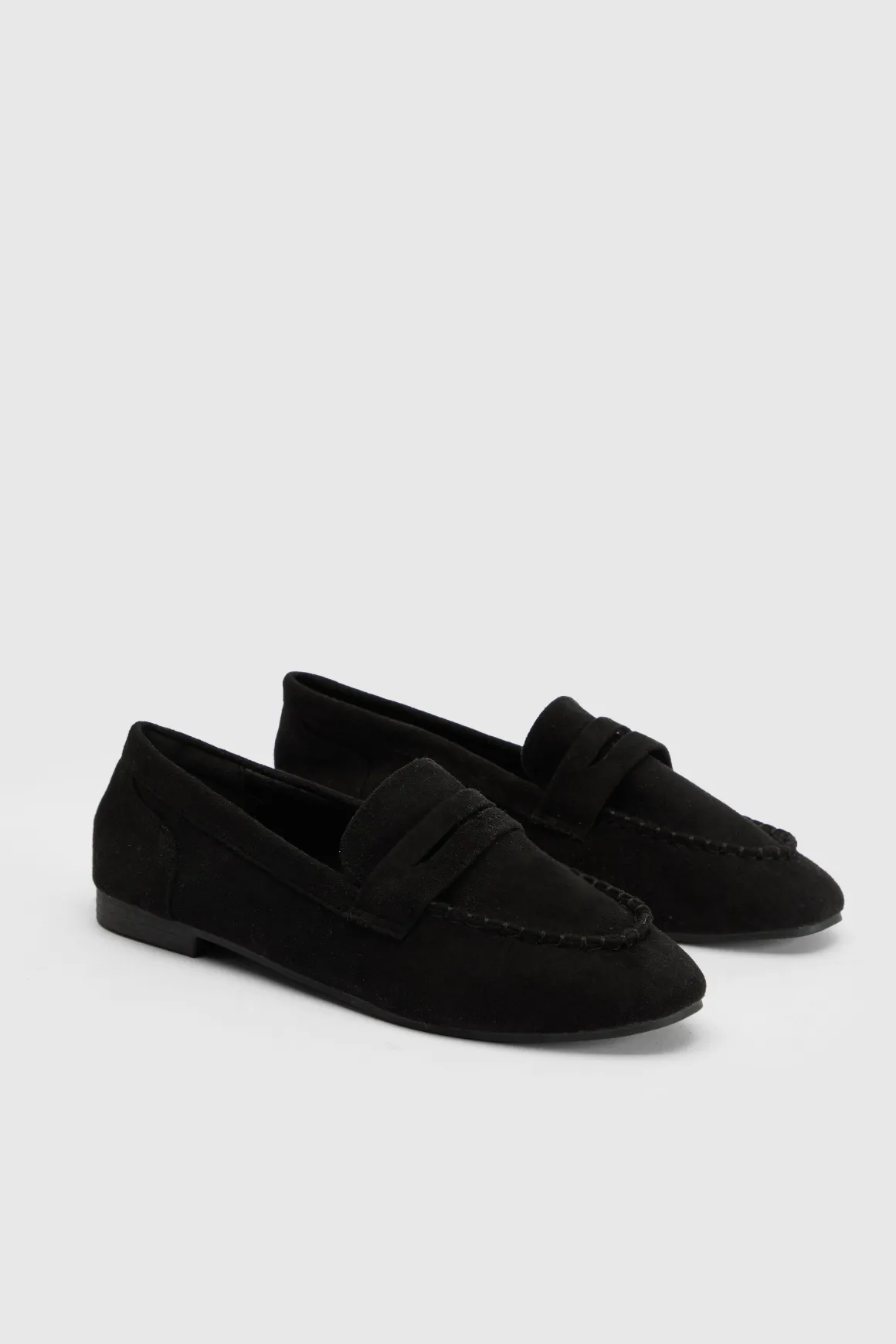 Mocassins À Détail De Surpiqûre Coupe Large
