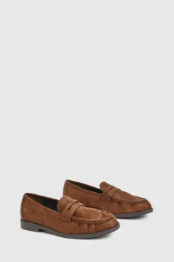 boohoo Mocassins en synthétique pour pieds larges< Looks Chocolat|Mocassins