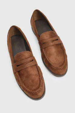 boohoo Mocassins en synthétique pour pieds larges< Looks Chocolat|Mocassins