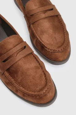 boohoo Mocassins en synthétique pour pieds larges< Looks Chocolat|Mocassins