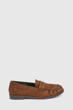 boohoo Mocassins en synthétique pour pieds larges< Looks Chocolat|Mocassins