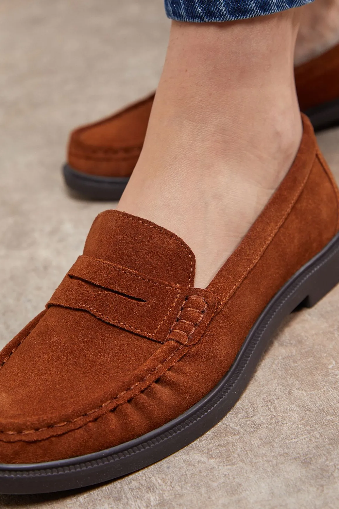 Mocassins à Penny Beth en Daim Style Grandad