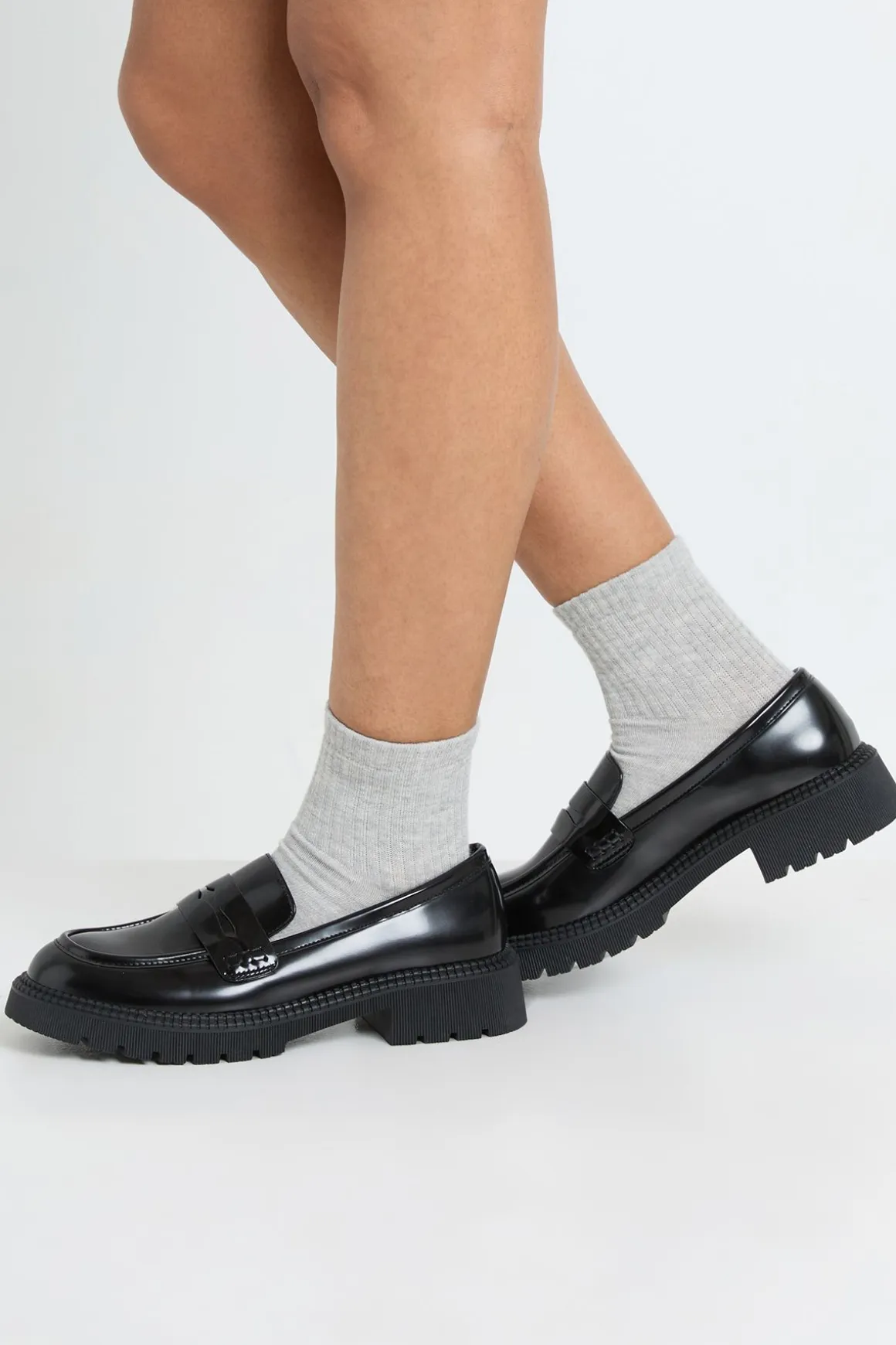 Mocassins À Semelle Épaisse Coupe Large