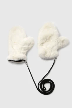 Moufles en synthétique sur ficelle