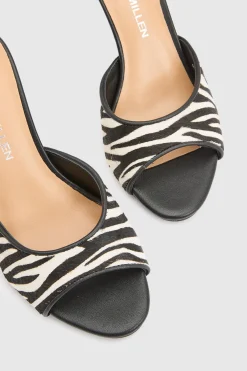 KarenMillen Mule À Bout Ouvert En Cuir Imprimé Peau De Poney< Chaussures À Talons