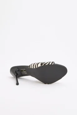 KarenMillen Mule À Bout Ouvert En Cuir Imprimé Peau De Poney< Chaussures À Talons