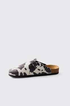 boohooMAN Mule En Fausse Peau De Vache<Homme Sandales Et Claquettes