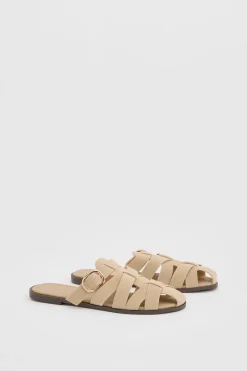 Mules Ajourées En Synthétique Avec Détail Boucle